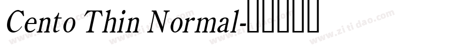 Cento Thin Normal字体转换
